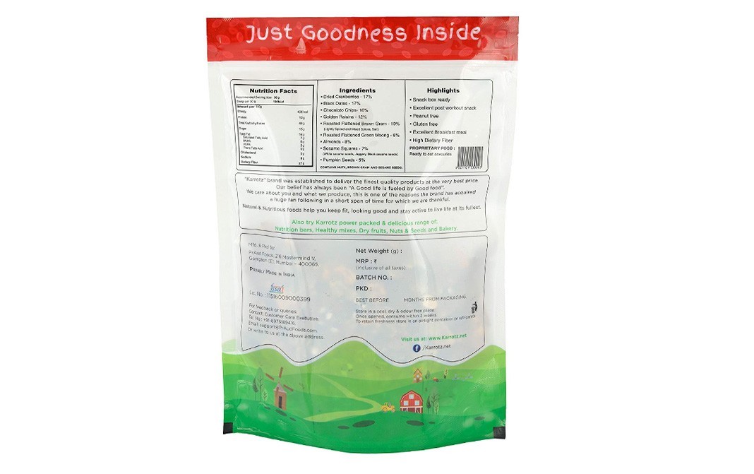 Karrotz Choco-Fusion Trail Mix    Pack  340 grams
